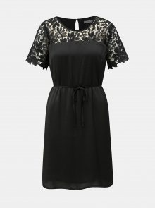 Černé šaty s krajkovými detaily VILA Melli