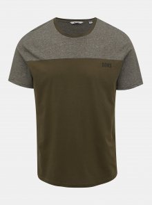 Khaki žíhané tričko ONLY & SONS Poam