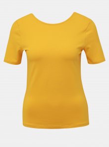 Žluté basic tričko Noisy May Elena