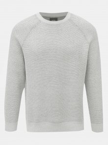 Světle šedý žíhaný svetr Burton Menswear London