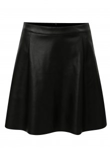 Černá koženková sukně VILA Pen