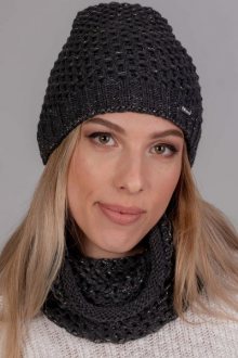 Fil\'loo KPL-19-53  Komplet (čepice+nákrčník) Univerzální grafitová