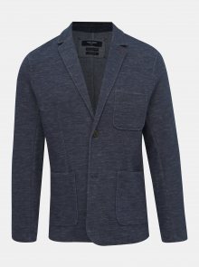 Tmavě modré žíhané sako Jack & Jones Shot