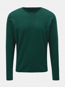 Zelený basic svetr s příměsí hedvábí Selected Homme Dome