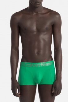 Calvin Klein zelené pánské boxerky Focused Fit Low Rise Trunk - XL