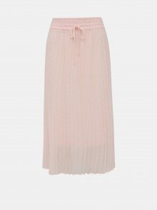 Růžová plisovaná vzorovaná midi sukně Miss Selfridge