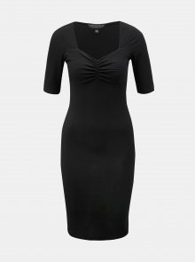 Černé žebrované pouzdrové šaty Dorothy Perkins