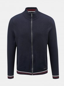 Tmavě modrý svetr na zip Burton Menswear London