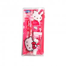 VitalCare Hello Kitty zubní pasta + zubní kartáček + dentální párátka + praktická taštička cestovní sada