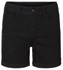 Vero Moda Dámské kraťasy Hot Seven Nw Dnm Fold Shorts Mix Noos Black XS