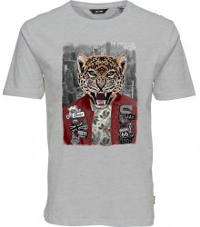 ONLY&SONS Pánské triko Loris Ss Funny Tee Light Grey Melange S