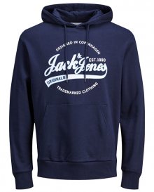 Jack&Jones Pánská mikina JORRAFAEL SWEAT HOOD Navy Blazer M