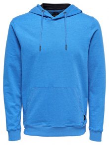 ONLY&SONS Pánská mikina Basic Sweat Hoodie Unbrushed Noos Imperial Blue S