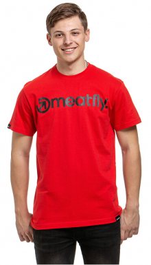 Meatfly Pánské triko Logo G-Red S