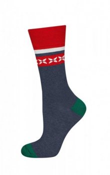 Soxo Good Stuff 3137 Pánské ponožky Sváteční, vánoční 40-45 jeans melanž