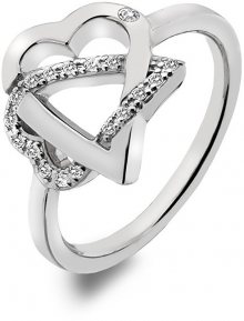 Hot Diamonds Stříbrný srdíčkový prsten Adorable DR203 58 mm