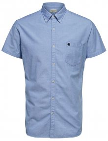 SELECTED HOMME Pánská košile Regcollet Shirt Ss W Noos Light Blue S