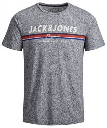 Jack&Jones Pánské triko Tuco Tee Ss Crew Neck Total Eclipse Slim M
