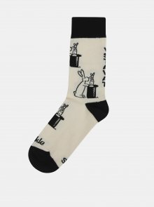 Krémovo-černé unisex ponožky s motivem Boba a Bobka Fusakle