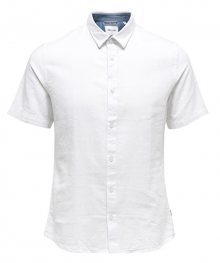 ONLY&SONS Pánská košile Caiden SS Linen Shirt Re White S