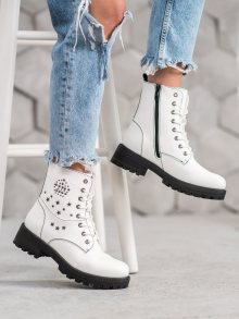 Trendy  kotníčkové boty  dámské na širokém podpatku