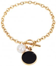 JwL Luxury Pearls Ocelový náramek s pravou perlou JL0482CH