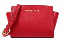 Michael Kors Elegantní kabelka Selma Mini Saffiano Leather Crossbody Bright Red