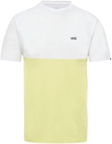 VANS Pánské triko Colorblock Tee White/Sunny Lime VN0A3CZDTK61 XL