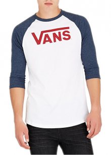 VANS Pánské triko Vans Classic Raglan White/Dress Bls/Bikingred VN0002QQTMW1 M