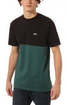 VANS Pánské triko Colorblock Tee Black/Vans Trekking Green VN0A3CZDTNB1 XL