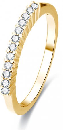 Beneto Pozlacený stříbrný prsten s krystaly AGG189 50 mm