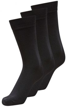 SELECTED HOMME Pánské ponožky Noos SHD3-Pack Cotton Sock Black