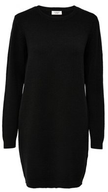 Jacqueline de Yong Dámské šaty JDYMARCO L/S DRESS KNT NOOS Black M