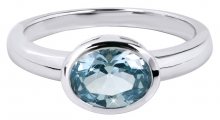 Silver Cat Něžný prsten s modrým krystalem SC261 52 mm