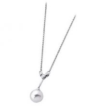 Majorica Stříbrný náhrdelník s perlou a kamínky 12859.01.2.000.010.1
