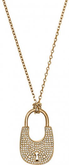 Michael Kors Dlouhý zlatý náhrdelník se zámkem MKJ4892710