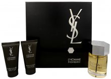 Yves Saint Laurent L`Homme - EDT 100 ml + balzám po holení 50 ml + sprchový gel 50 ml