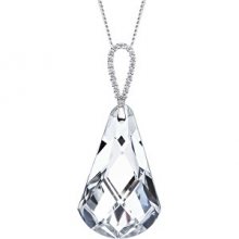 Preciosa Výrazný stříbrný náhrdelník Cygnus 6113 00 (řetízek, přívěsek) 75 cm