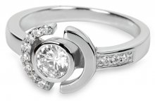 Silver Cat Stříbrný prsten s krystaly SC079 52 mm