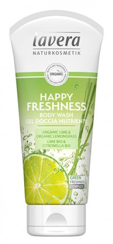 Lavera Sprchový a koupelový gel Happy Freshness Bio limetka a Bio citronová tráva (Body Wash Gel) 200 ml