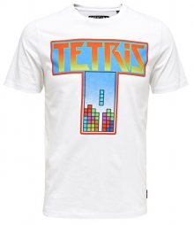 ONLY&SONS Pánské triko Luke Tetris Fitted Ss Tee White S