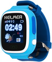 Helmer Chytré dotykové hodinky s GPS lokátorem LK 703 modré + SIM karta GoMobil s kreditem 50 Kč