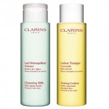 Clarins Duoset čisticí pleťové péče pro normální až suchou pleť (Cleansing Duo Normal or Dry Skin) 2 x 400 ml