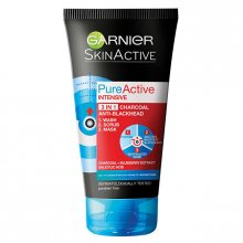 Garnier Pure Active čisticí péče proti černým tečkám s aktivním uhlím 3 v 1 pro mastnou a problematickou pleť 150 ml