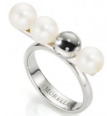 Morellato Ocelový prsten s perlami Lunae SADX13 54 mm