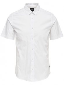 ONLY&SONS Pánská košile Alfredo SS Shirt Noos White S