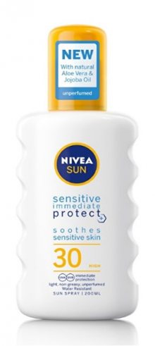 Nivea Sprej na opalování pro citlivou pokožku SPF 30 (Sensitive Protect Sun Spray) 200 ml