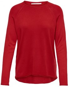 ONLY Dámský svetr Mila Lacy L/S Pullover Knt Noos High Risk Red XS