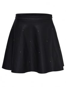 ONLY Dámská sukně Fia Stud Short Faux Leather Skirt Otw Black 34
