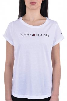 Tommy Hilfiger Dámské triko Tommy Original Rn Tee Ss Logo UW0UW01618-100 White S